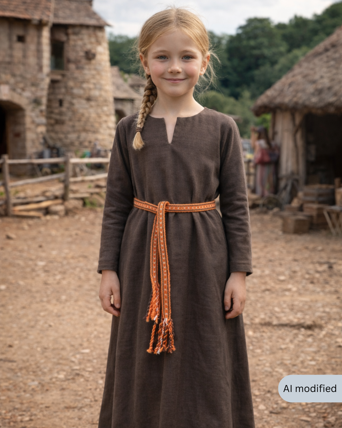Leinenkleid braun