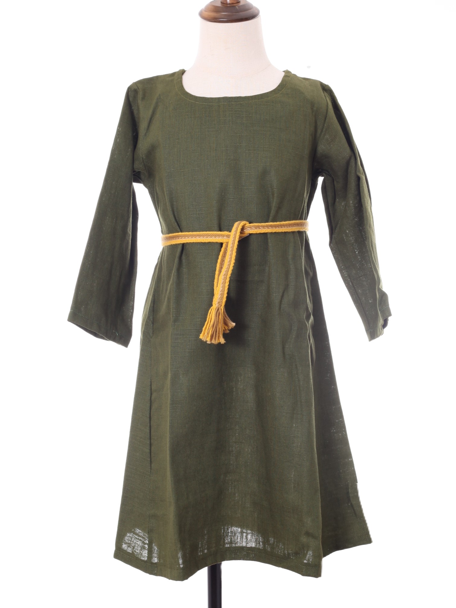 Mittelalterkleid für Mädchen dunkelgrün